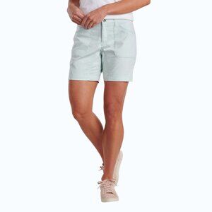 Kuhl Cabo Shorts Women's 6 Blue UPF 50 Cotton Blend Breathable Hiking Coastal